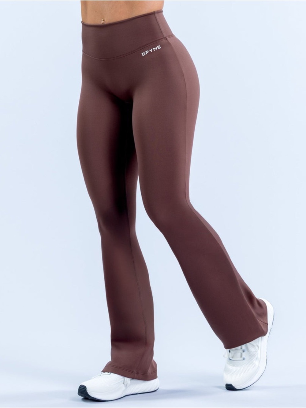 DFYNE Hannah Pearson chestnut Flare Leggings